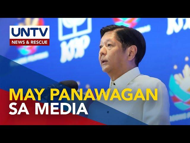 PBBM, nanawagan sa mga miyembro ng media na protektahan ang eleksyon at demokrasya