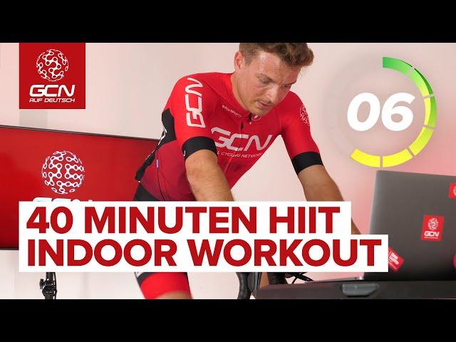 Spinning Workout | GCN auf Deutsch | 40 Minuten Indoor Intervalltraining auf der Rolle