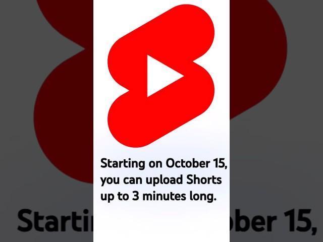 YouTube Update - 3 Minute #shorts Explained!