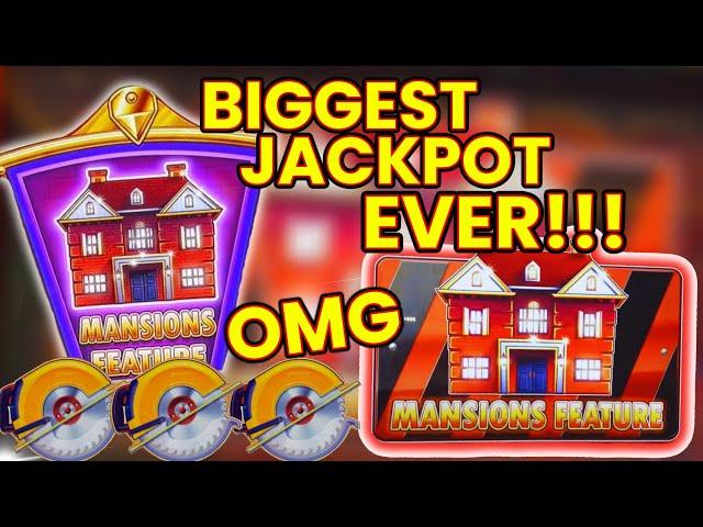  OMG! $75 SPIN  MANSIONS! MY BIGGEST JACKPOT EVER ON HUFF N MORE PUFF