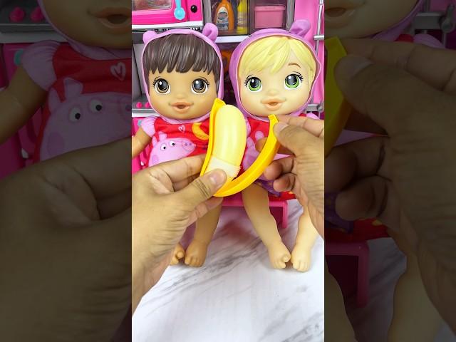 Girl Eating Banana Set Toys, Satisfying With Unboxing ASMR Videos