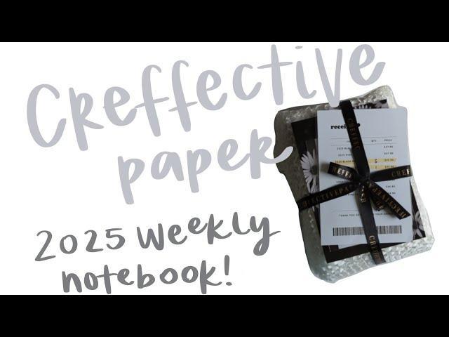 unboxing the 2025 creffectivepaper weekly notebook - passport