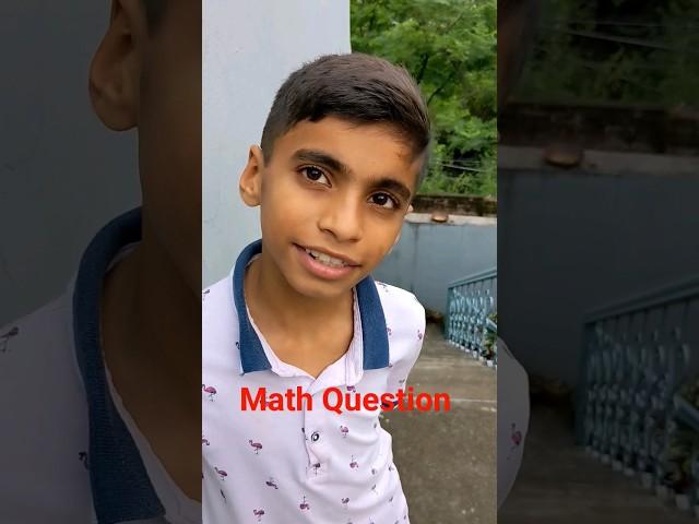 Asking Math Question From My Youngest #maths