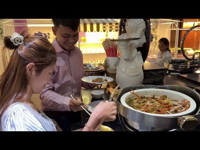 Buffet DISCOUNT $7.50 All You Can Eat at Tonle BassacII , Phnom Penh, Cambodia