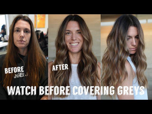 Hair Transformations with Lauryn: Correcting Warm Highlights when you have grey hair Ep. 168