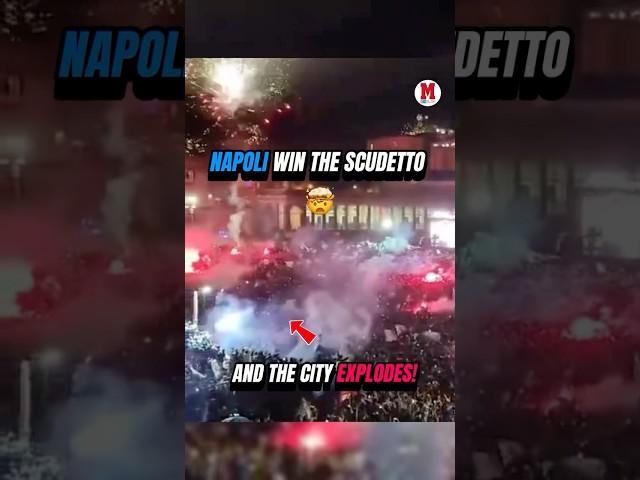 NAPLES ERUPTS WITH JOY!  The moment Napoli were crowned Serie A champs for the 4th time 