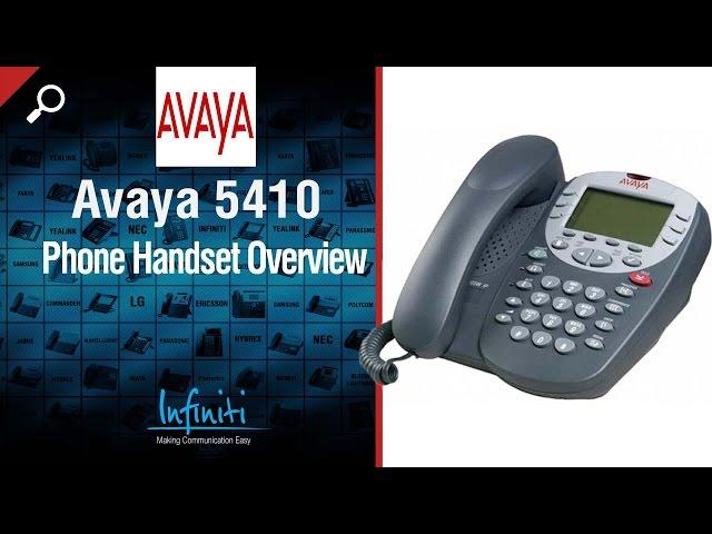 Avaya 5410 Phone Handset Overview [Infiniti Telecommunications]