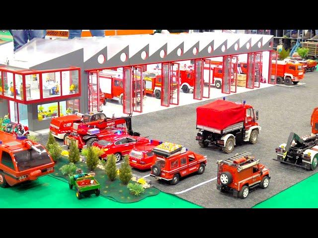 RC FIRE FIGHTERS IN ACTION// BIG RESCUE ACTION// BIGGEST RC FIRE FIGHTERS MEETING// BURNING TRACTOR