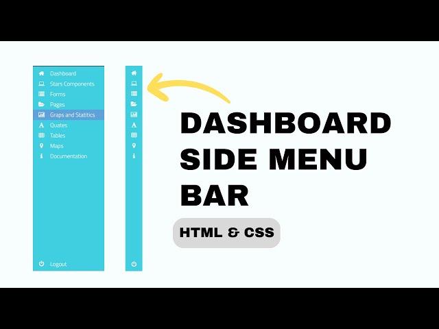 Sidebar Menu using HTML CSS @kodeology