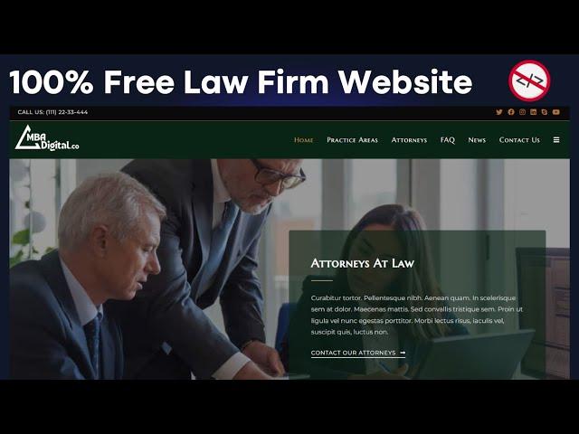 how to make 100% Free Law firm website with WordPress | step by step tutorial for beginners