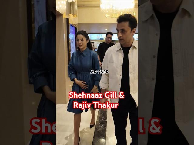 #shehnaazgill & #rajivthakur Exit's After Attending #gururandhawa Movie Premiere In Mumbai #shorts