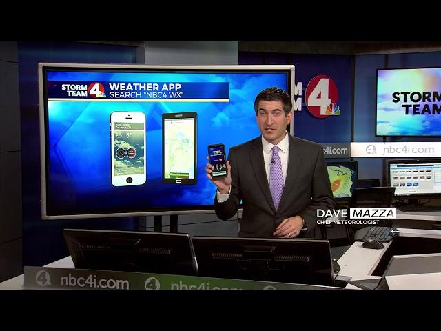 NBC4 WX APP WITH STORM TEAM 4 METEOROLOGIST DAVE MAZZA