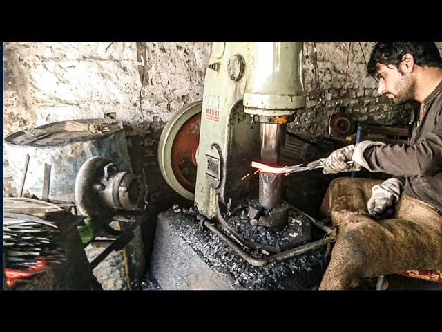 How To lncredible Forging Making   A Sickle Mass Production Of With Power Hammer