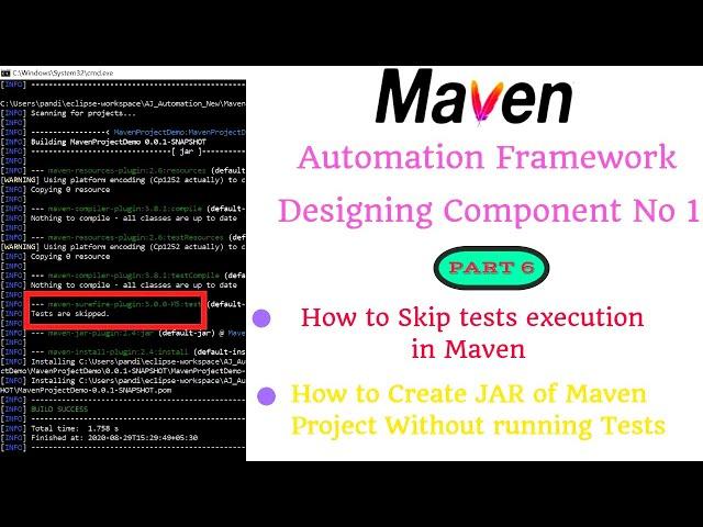 How to skip test case execution in Maven |Create JAR without running TestNG testcases| #AjAutomation