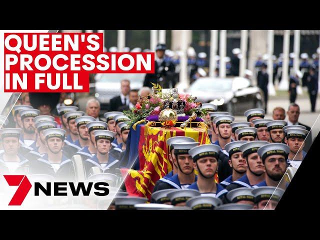 The Queen's Funeral Procession to Westminster Abbey IN FULL | 7NEWS