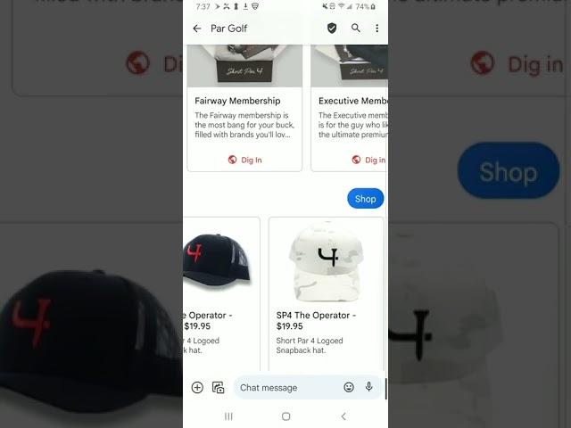 Par Golf E-commerce RCS Business Messaging Experience