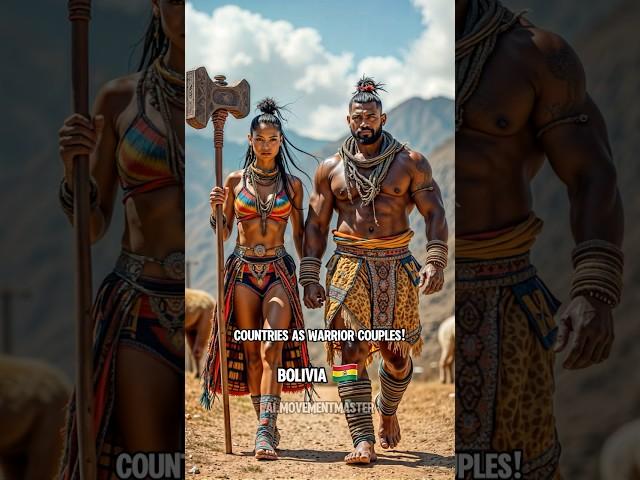 Countries as warrior couples! #aifusion #midjourney #shorts
