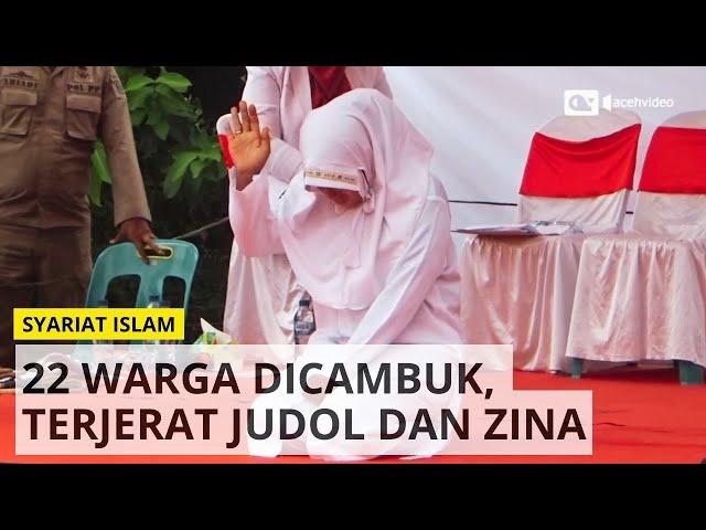 22 Pelanggar Syariat Islam di Aceh Dicambuk