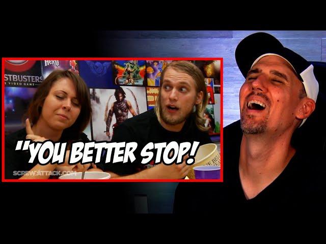 I CAN'T STOP LAUGHING! Reacting to ScrewAttack's Half Gallon Ice Cream Eating Challenge