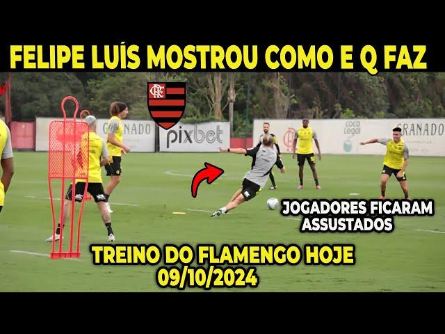 TREINO PESADO DE FELIPE LUÍS NO FLAMENGO HOJE - TREINO DO FLAMENGO - RESENHA DOS JOGADORES NO TREINO