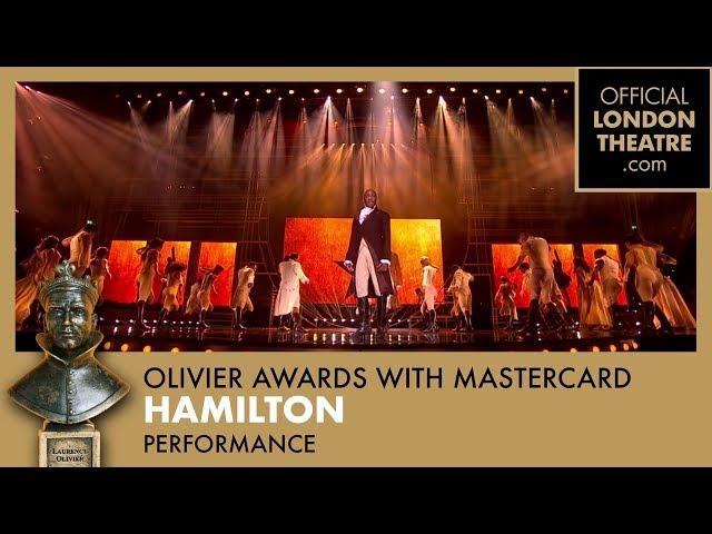 Hamilton performance at the Olivier Awards 2018 with Mastercard