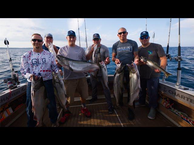 The Staging King Salmon Fishing Experience in Manistee Is Incredible!