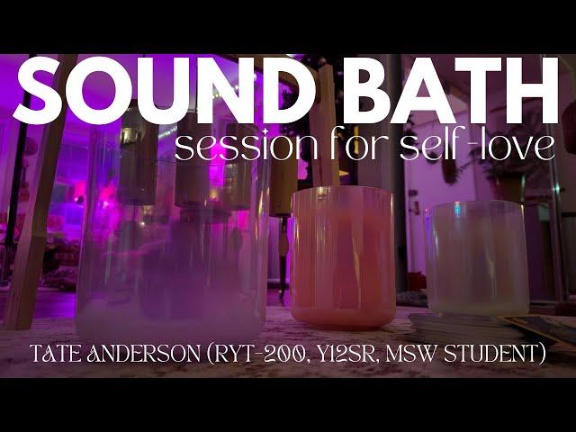 Sound Bath and Meditation for Self-Love with GLOW Crystal Bowls (Black Screen)