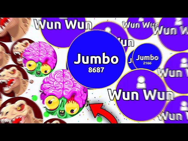 Playing Agar.io with Wun Wun - Jumbo & Wun Wun Teaming in Agario