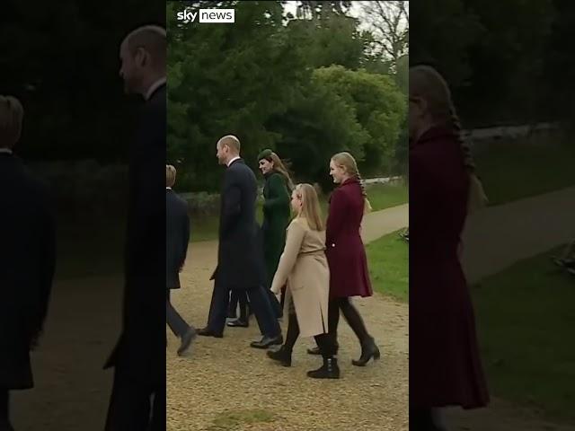 Royal family arrive for Christmas service