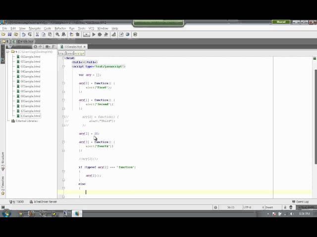 22-Advanced JavaScript (recorded session) - Array of functions