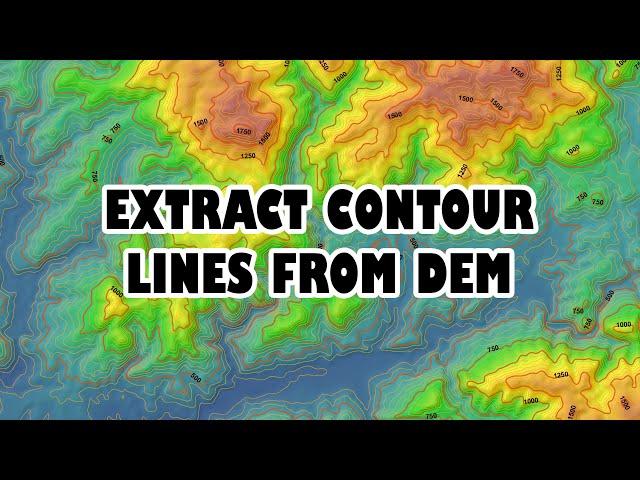 Extract contour lines from DEM | Extraire les courbes de niveau MNT