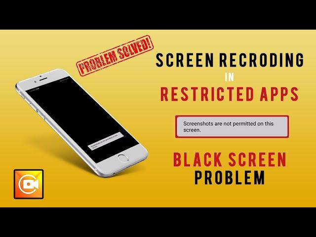 How to screen record in restricted apps || Screen Recording in Restricted Apps, Black Screen Problem