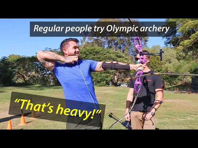 Regular people try Olympic archery | What is an Olympic recurve bow?