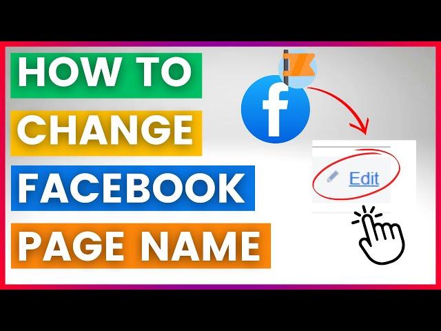 How To Change Facebook Page Name ( in 2024)