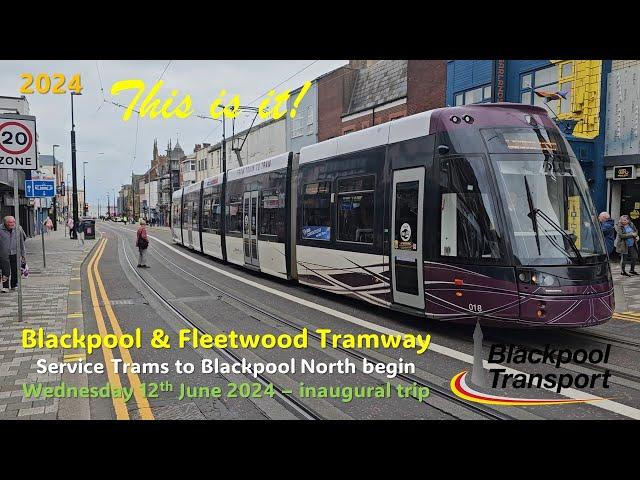 Blackpool & Fleetwood Tramway: Taxi protests and official North Station run Wednesday 12th June 2024