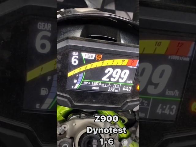 Khawaski Z900 Dynotest  299+top speed  superbike power  exhaust sound 