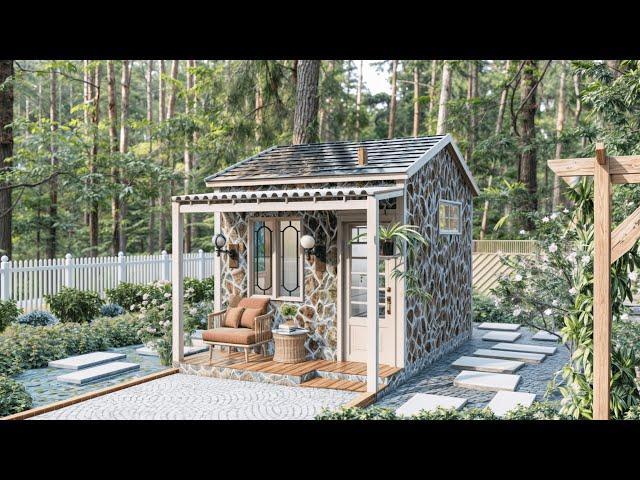 Farmhouse Bliss: 3x4m Cozy Small House Design for Ultimate Comfort!