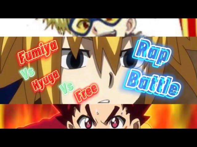 Fumiya vs Hyuga vs Free RAP BATTLE!!! | Beyblade Burst