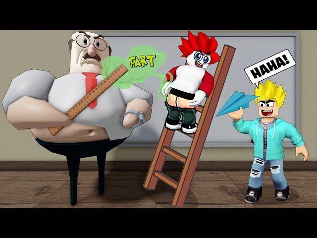 ESCAPE THE CLASS DURING THE TEACHER SLEEPS In Roblox ️️ Khaleel and Motu Gameplay