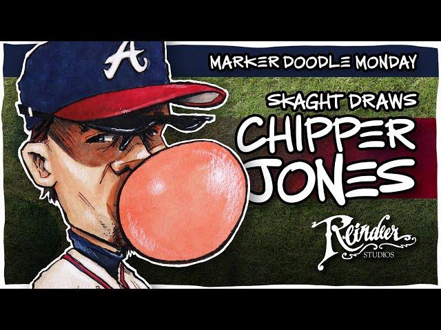 Chipper Jones | Marker Doodle Monday