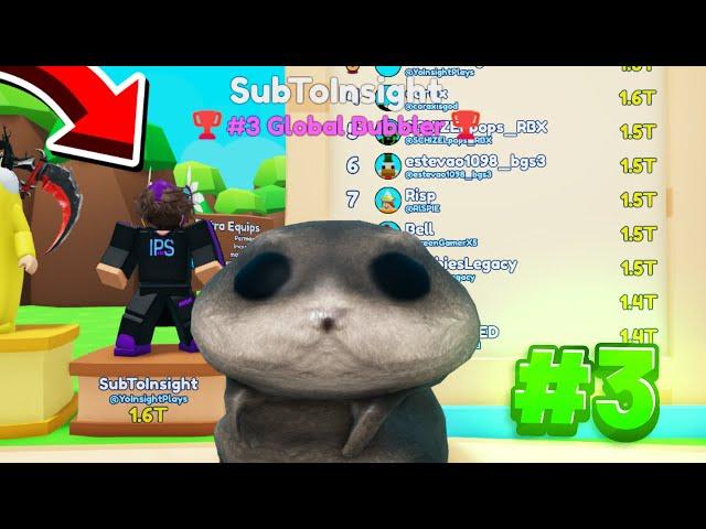 Reaching Top 3 Worldwide in Bubble Gum Simulator Infinity...