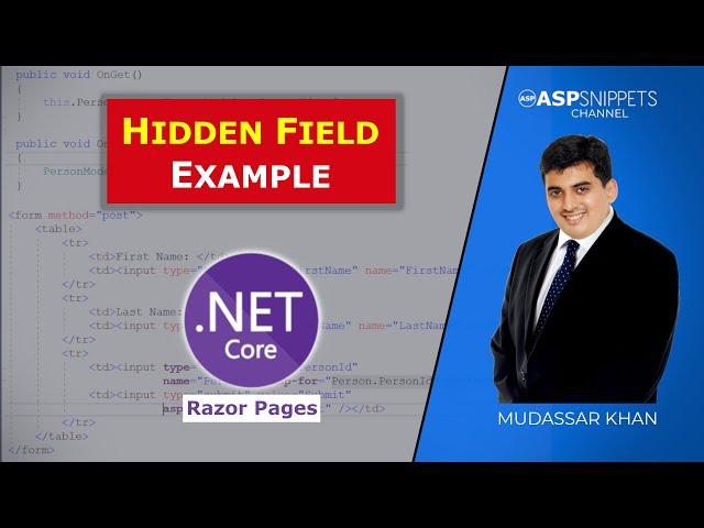 ASP.Net Core Razor Pages: Hidden Field