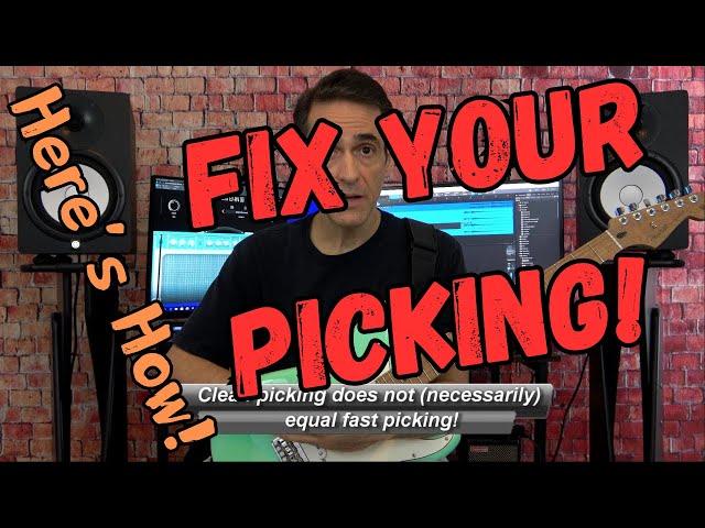 How to Easily Clean Up Your Guitar PICKING Technique - Two Cool EXERCISES!