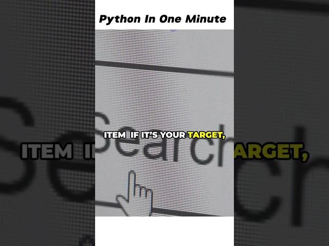 Python In One Minute | Binary Search