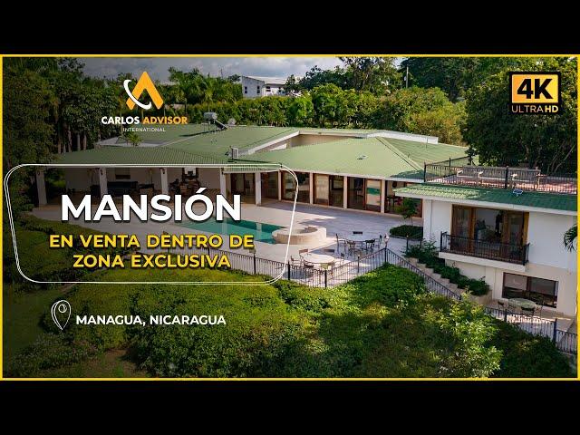  DE LUJO! Mansión en Venta dentro de Zona Exclusiva de Managua | Bienes Raíces Nicaragua