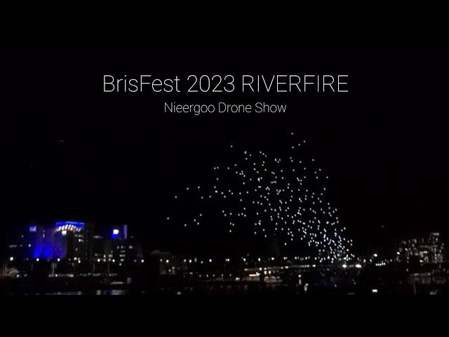 BrisFest RIVERFIRE 2023 Brisbane Festival | Nieergoo Drone Show | Victoria Bridge | QLD Australia