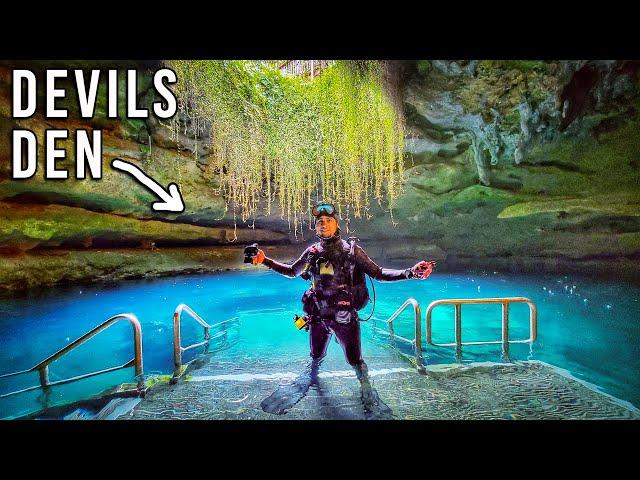 Scuba Diving in World's Most Beautiful Cave - Devils Den Prehistoric Spring