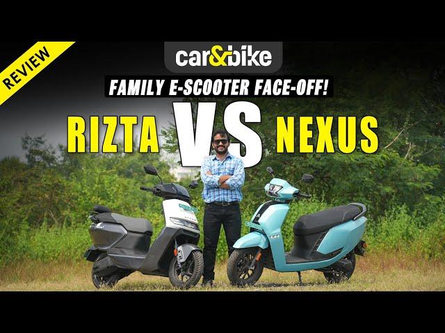 Ampere Nexus vs Ather Rizta–Which is the family electric scooter for YOU? Range, Practicality Tested