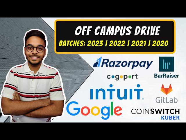  LATEST OFF CAMPUS DRIVE | Jobs and Internships | Batches: 2023 | 2022 | 2021 | 2020 