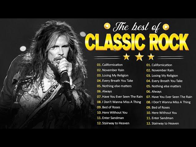 ACDC, Queen, Bon Jovi, Scorpions, Guns N Roses, Aerosmith - Best Classic Rock Songs 80's 90's